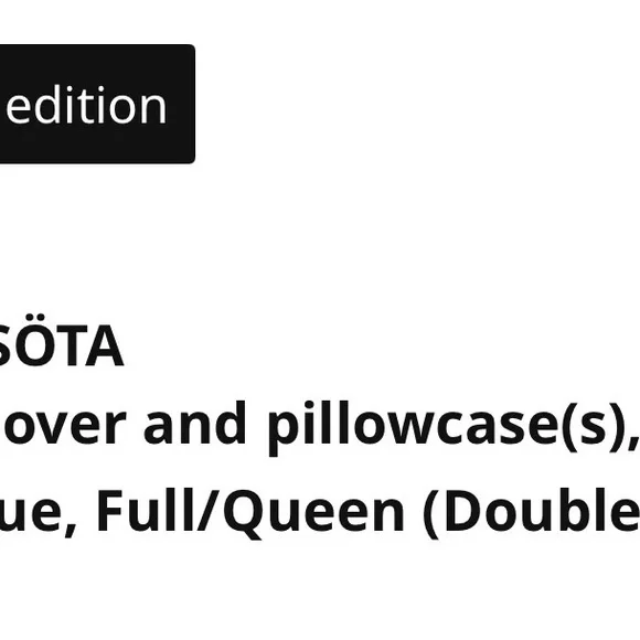 FULL/QUEEN IKEA Bittersota duvet cover & 2 pillow cases w bird design GORGEOUS! - Picture 7 of 10